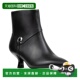black 自营Donald 美国奥莱直发 Leather Bootie Pliner Cindia