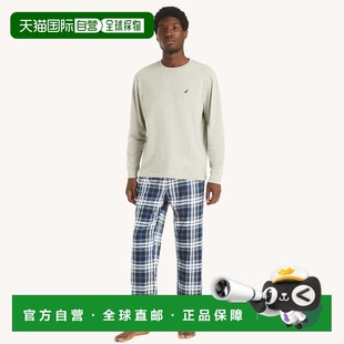 灰色麻灰色 自营 套装 睡衣长裤 美国奥莱直发 Nautica男式