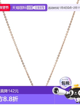 1h可退 【美国直邮】Fossil|Fossil 女士玫瑰金色不锈钢吊坠项链