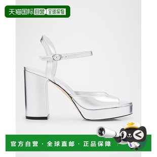 美国直邮 凉鞋 stuart 女士 厚底粗跟真皮 weitzman