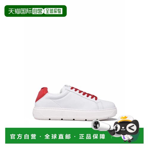 自营love moschinoHeart Sneakers - White/Red - white 美国奥莱