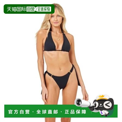 自营l spaceL * Space Kiki比基尼底女黑色弹力泳装沙滩GBO2419-