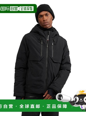 自营 Pajar 男式 Elias 混合材质滑雪夹克，带固定兜帽 - 黑色 美