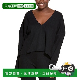 美国奥莱直发 黑色 自营Cosabella Britt深V上衣