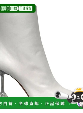 自营Amina Muaddi Women's Giorgia 95mm Leather Zipper Ankle B