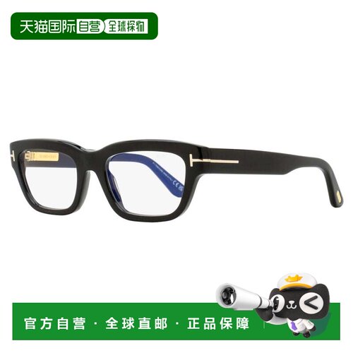 自营Tom Ford女士蓝色方块矩形眼镜TF6045-B 001黑色52mm-001 美