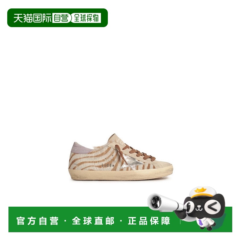 自营 golden goose斑马小马毛运动鞋，银色星星-中性色 【美国奥