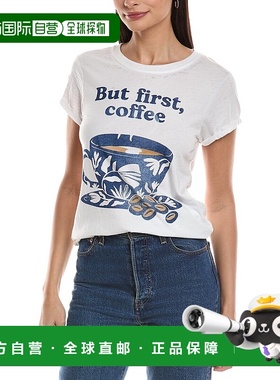 自营Prince Peter But Coffee First T-Shirt - white 美国奥莱直