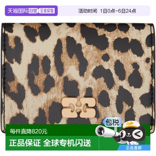 甘尼 Flap 香港直邮潮奢 Bou 1h可退 Leopard 女士 GANNI 黄褐色