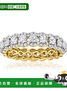 自营 14kt 黄金 Ross-Simons 钻石永恒戒指 - 白色 美国奥莱直发