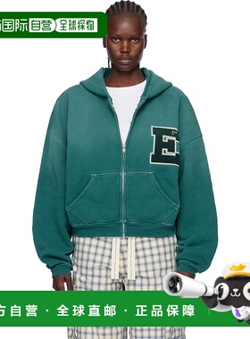 1h可退 香港直邮潮奢 Erl 女士 绿色 Letterman 连帽衫 ERL11T026