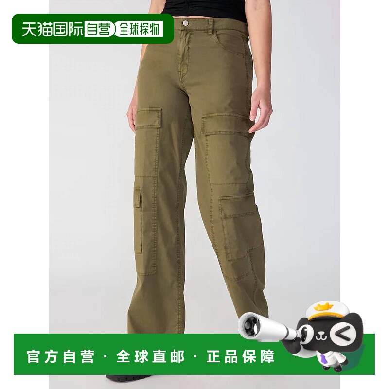 自营 sanctuary低垂Y2K标准升舱货裤，苔藓绿-苔藓绿 美国奥莱直