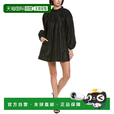 自营Cynthia Rowley Silk Taffeta Mini Dress - black 美国奥莱