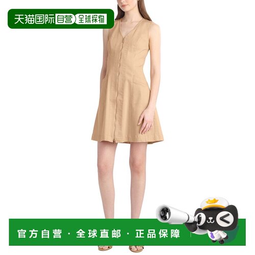 自营Draper James Sienna Sleeveless V-Neck Mini Dress - brown