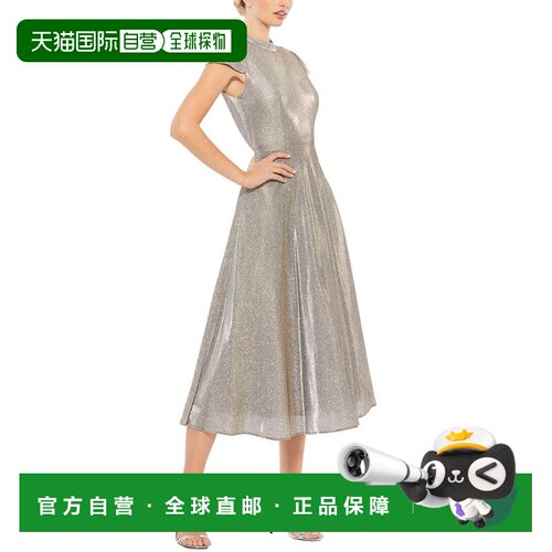 自营Mac Duggal Midi Dress - silver 美国奥莱直发