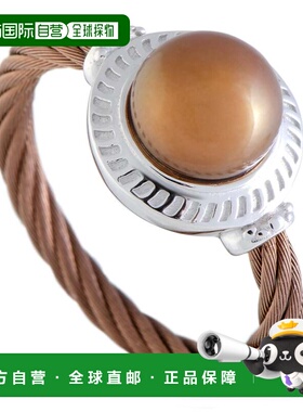 自营 Charriol 珍珠不锈钢和青铜 PVD 棕色珍珠圆形电缆环 - 多
