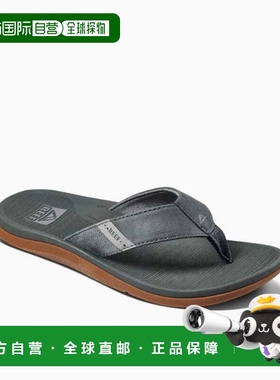 自营Reef Santa Ana CI4652 Sandals Men's Gray Leather Round T