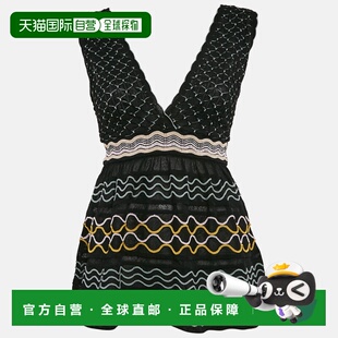 自营M Missoni Black Patterned Sleeveless Tunic Top - black