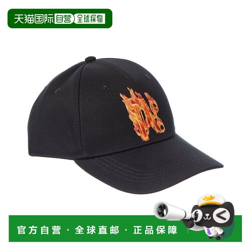 自营Palm Angels Burning Monogram Hat - black 美国奥莱直发