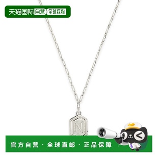 sterling foreverHexagon Tag Initial Necklace - silver-n 【美