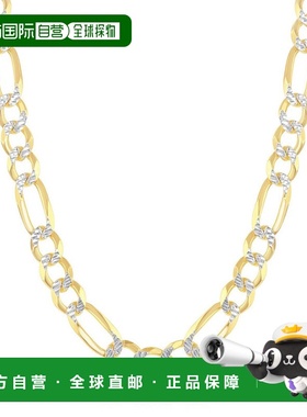 自营 simona纯银铺路 7 毫米费加罗链（180 号） - 镀金 - 金色 -
