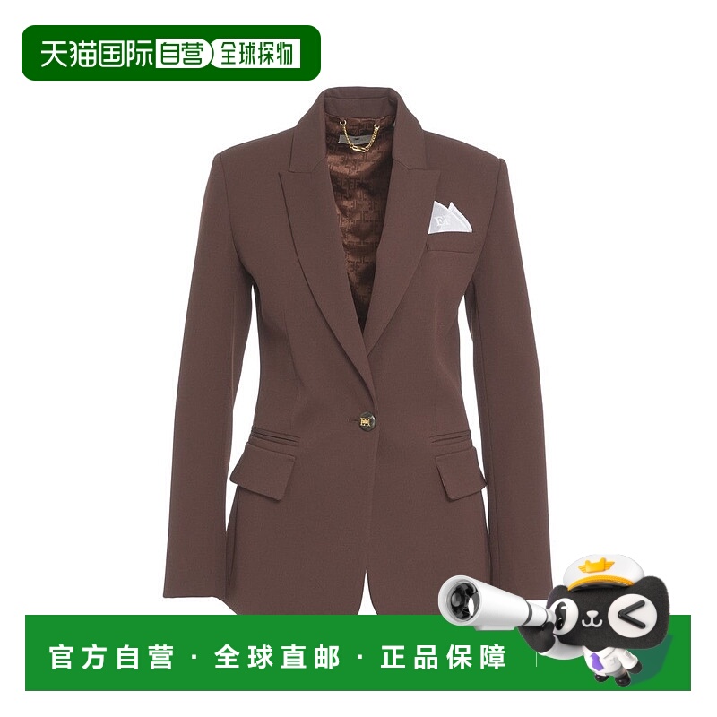 自营elisabetta franchiTailored Single-Button Blazer With Fla