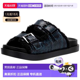 自营Aerosoles Olivia Slide Sandal Blue Snake OLIVIA-071 Wom