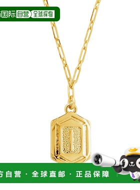 sterling foreverHexagon Tag Initial Necklace - gold-i 【美国