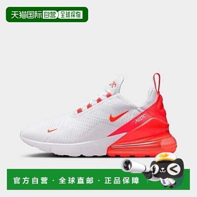 自营Nike Air Max 270 HJ3222-102运动鞋女士白色深红色生活方式M
