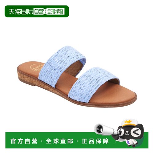 自营Andre Assous GALIA RAFFIA Sandal - Blue凉鞋 直发美国奥莱