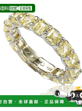 自营 Suzy Levian 纯银立方氧化锆黄色现代永恒戒指 - 黄色 美国