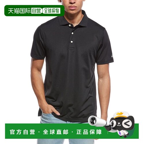 自营Brooks Brothers Solid Pique Polo Shirt - black 美国奥莱