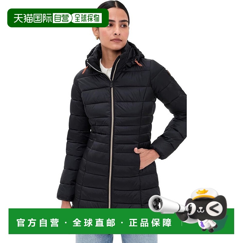 自营Save the Duck Women's Reese 3/4 Puffer Jacket, Black - b