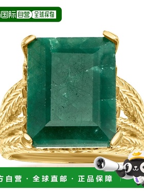 自营Ross-Simons 18kt 纯银祖母绿多排戒指 - 绿色 美国奥莱直发