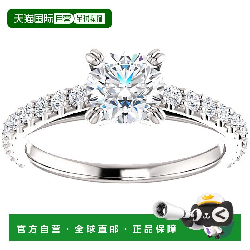 自营 pompeii31 克拉实验室制造钻石订婚戒指 14k 白金 (H-I,SI2-
