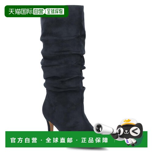 自营journee collectionJournee女式Sonnet及膝宽松靴-海军蓝 美