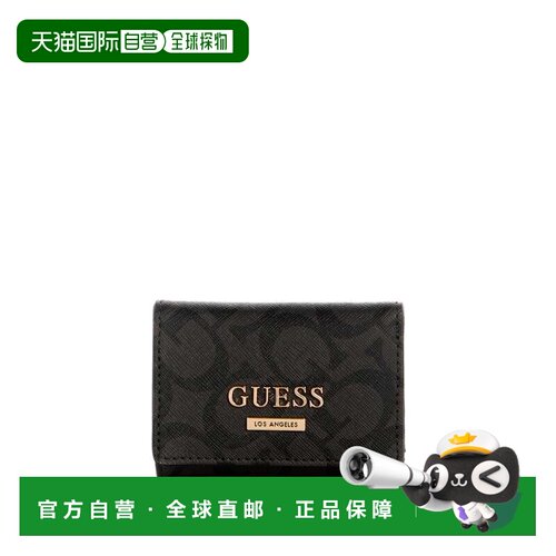 自营guessTyra G-Volve Logo Small Wallet - coal multi 美国奥