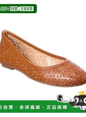 自营 french sole法国Leyla激光切割皮革平底鞋-棕色 美国奥莱直
