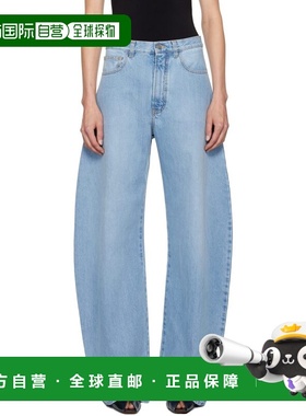 1h可退 香港直邮潮奢 Alaia 女士 蓝色 Round 牛仔裤 AA9P01764T5