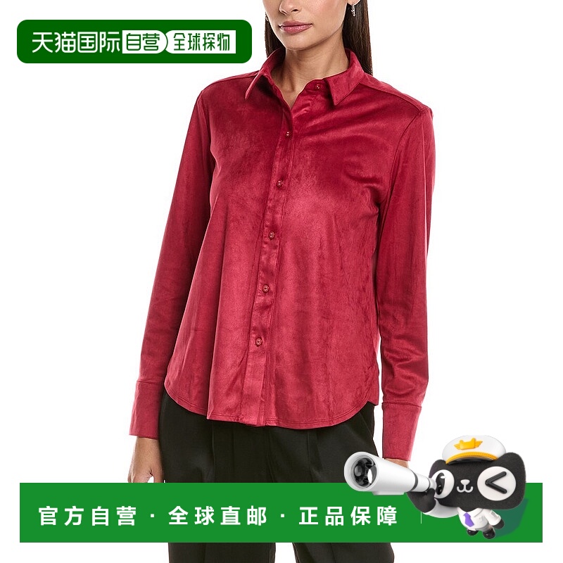 自营tyler boe Microsuede Club Shirt - red 美国奥莱直发