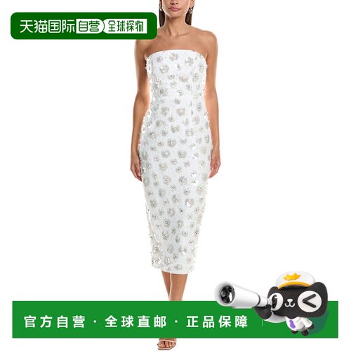 自营Milly Kait Fleur Paillette Dress - white 美国奥莱直发