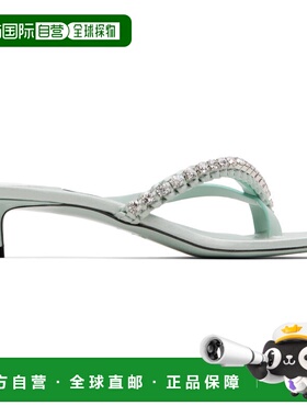 1h可退 香港直邮潮奢 Jimmy Choo 周仰杰 女士 蓝色 Dila 35 凉鞋