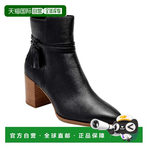 自营Jack Rogers木材流苏短靴皮革黑色141231BT05-001女式-黑色