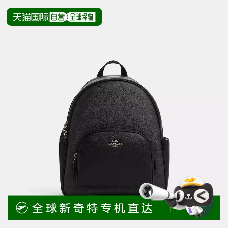 1h可退 【美国直邮】coach 女士 双肩包蔻驰帆布