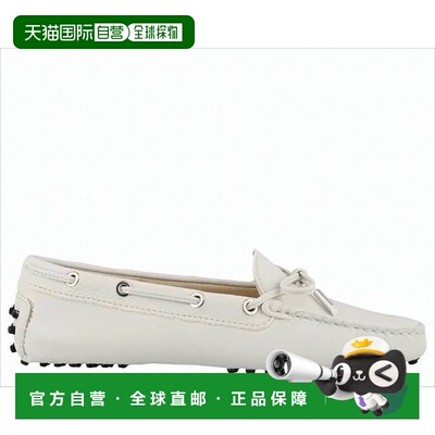 自营tod'sMoccasin Toe Leather Loafers With Decorative Bow -