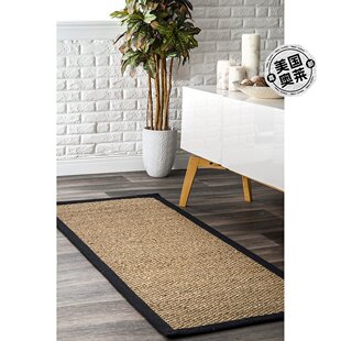 nuLOOM Elijah Seagrass 边区地毯 - 黑色 【美国奥莱】直发