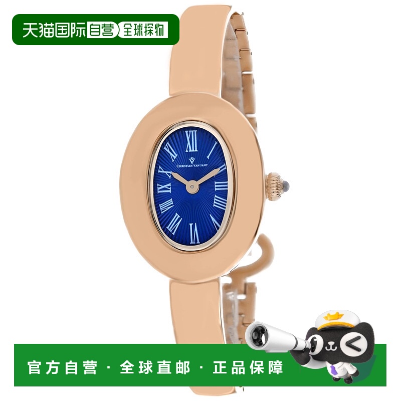 自营Christian Van Sant女式Anora蓝色表盘手表-蓝色 美国奥莱直