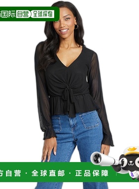 guessEco Dina Top - 黑色 【美国奥莱】直发女装上衣