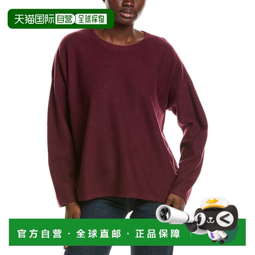 美国直邮自营EILEEN FISHER圆领羊毛毛衣-红色 美国奥莱直发