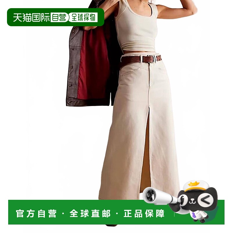 自营free peopleCome As You Are Denim Maxi Skirt In Wisp - wi